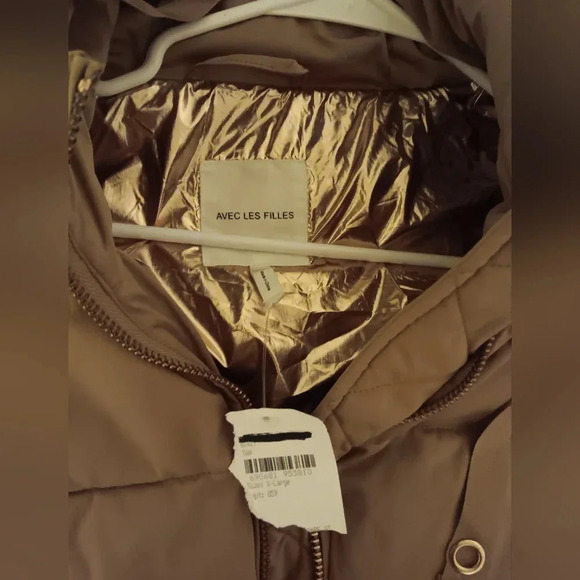 Avec Les Filles Water Resistant Hooded Puffer Coat - Picture 8 of 9